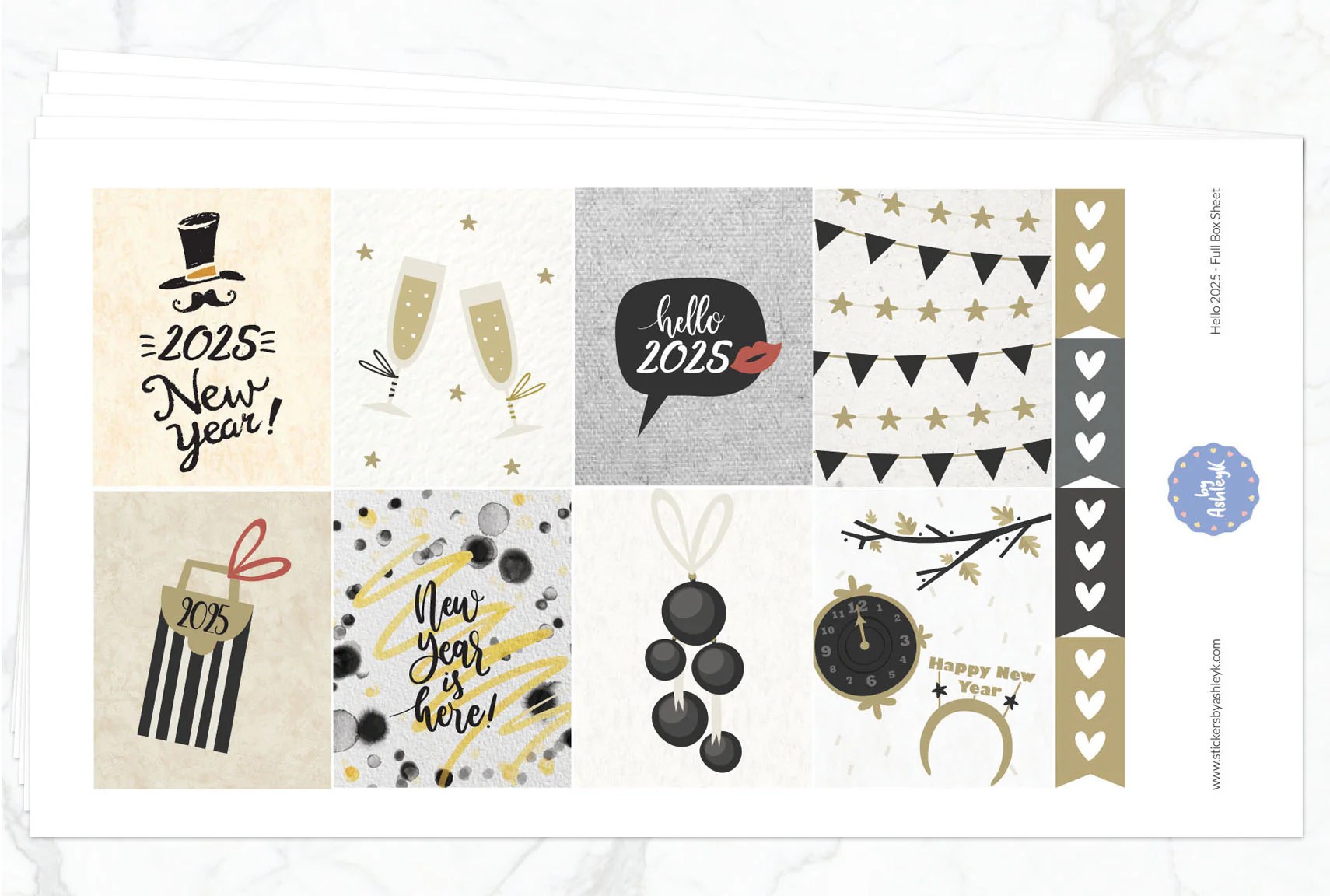 Hello 2025 Weekly Kit Erin Condren Planner Stickers Stickers by AshleyK