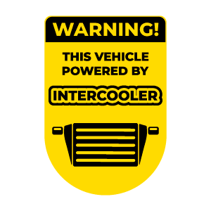 Наклейка Warning intercooler