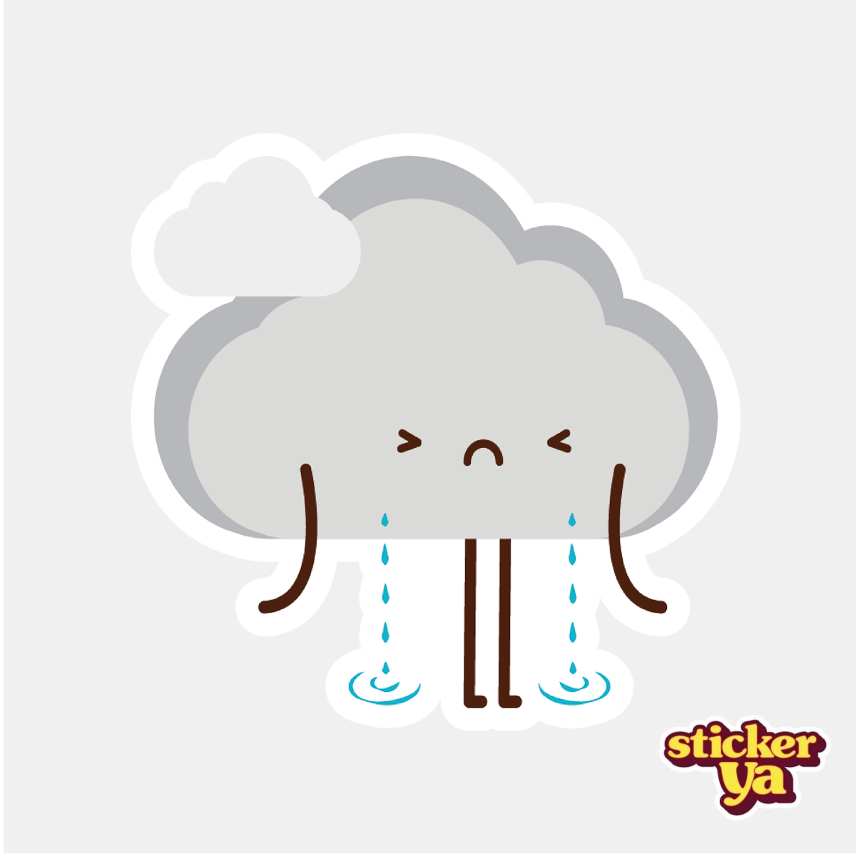 Sticker Cute Nube Llorando Tienda On Line de Stickers StickerYa