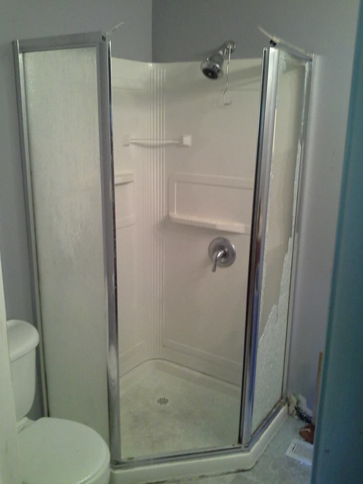 Shower Update Before and After