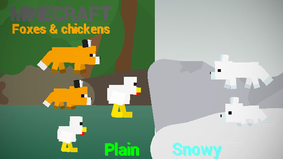 Minecraft Foxes and Chickens Pack