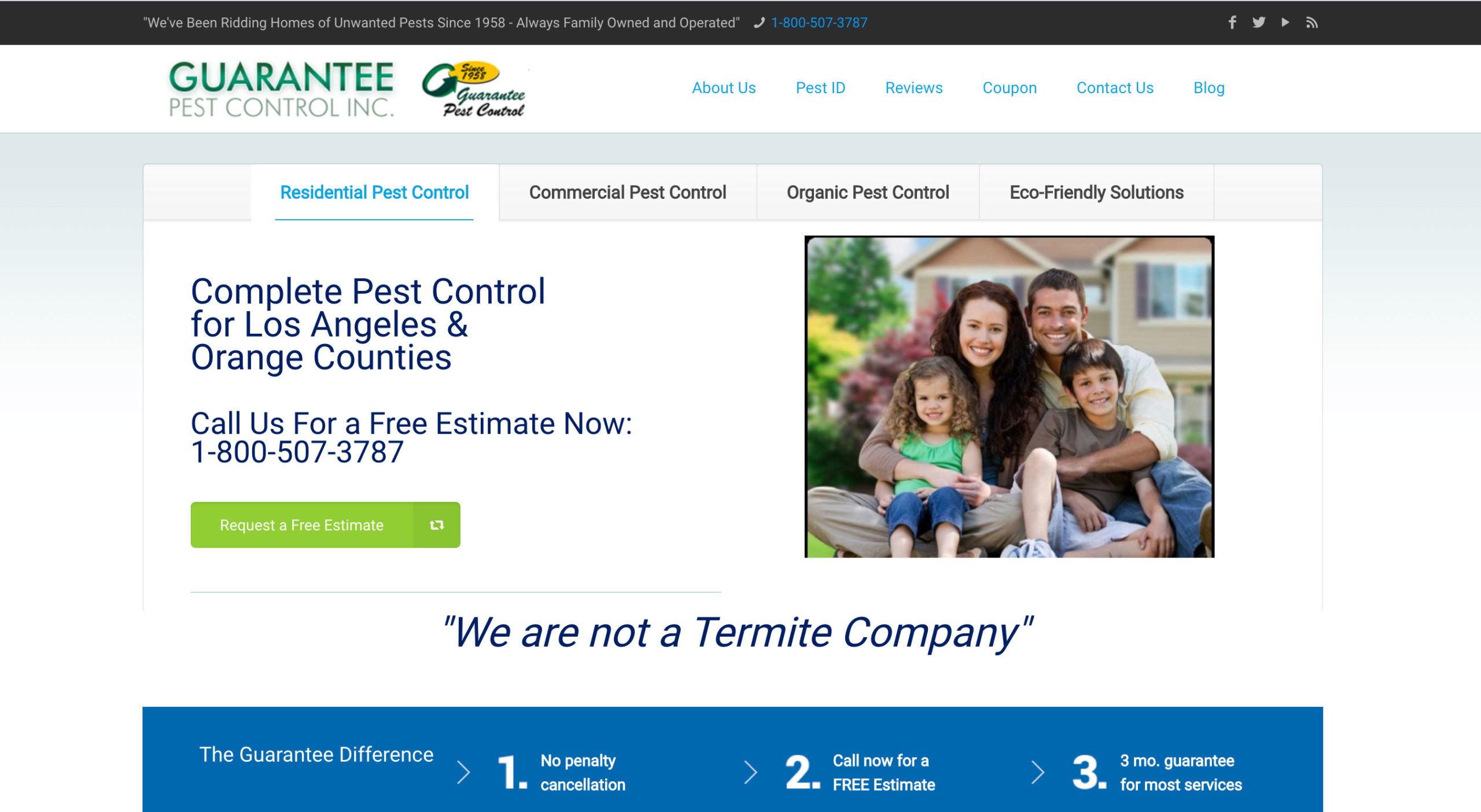 Guarantee Pest Control Orange County SEO Website Design