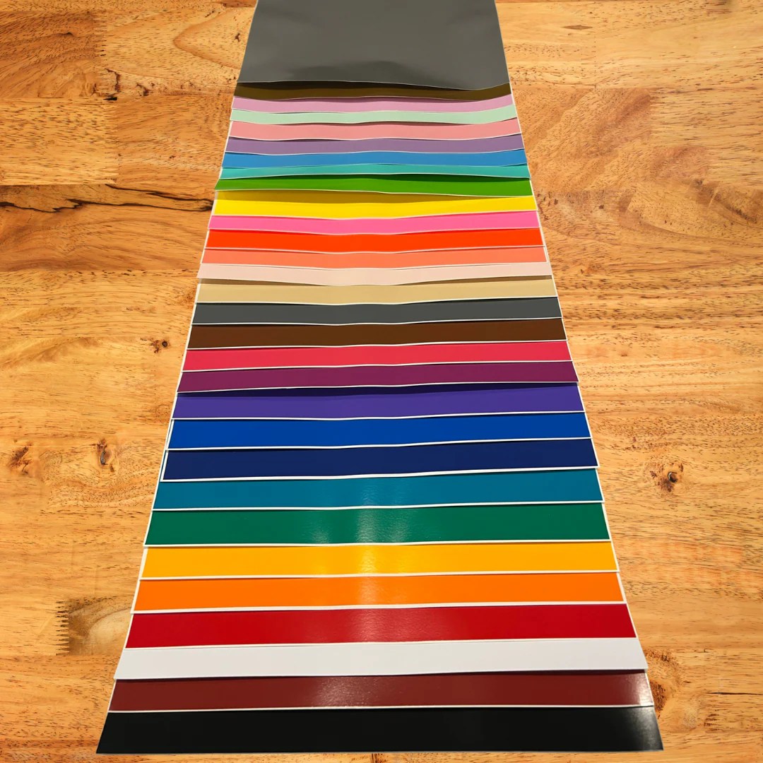 Sticky Vinyl Glossy Permanent Adhesive Sample Box Sticky Vinyl Australia