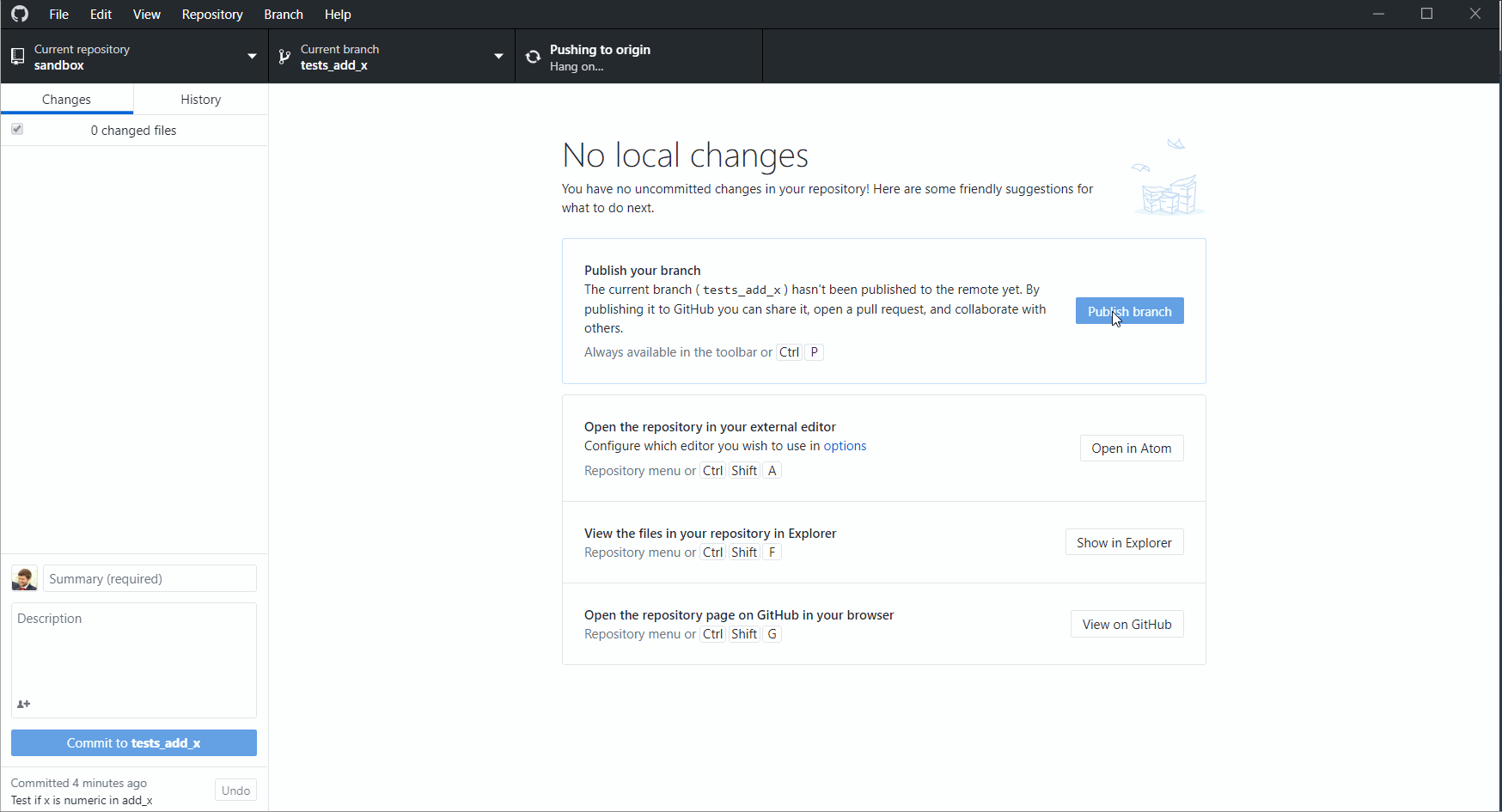 Use Git and Github • sandbox