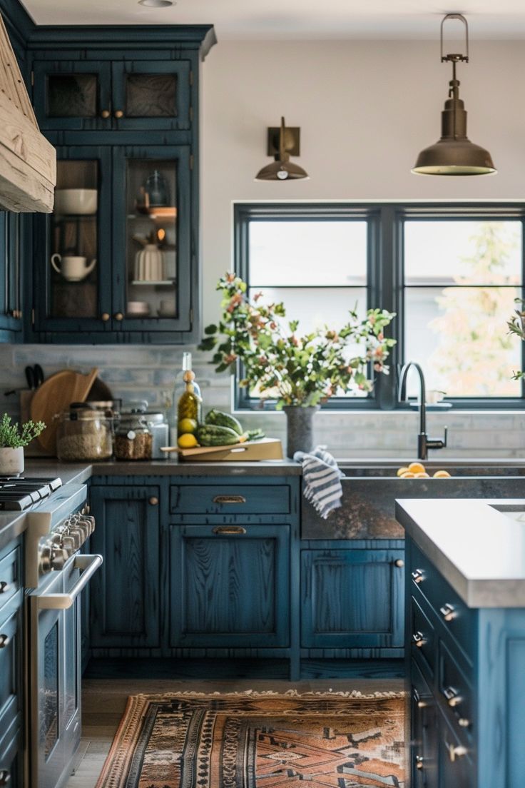 Explore 23 Stunning Dark Blue Kitchens Elegant, Cozy & Modern Designs