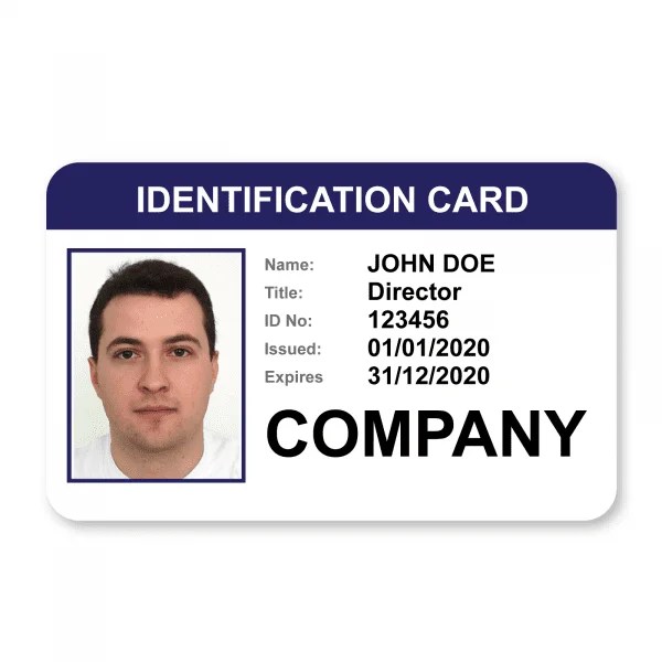 Personalised ID Plastic Cards Template 1 stika.co