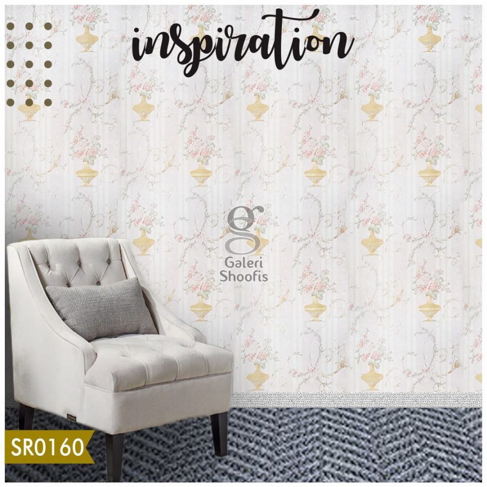 Wallpaper Vinyl Bunga Floral Galeri Shoofis Wallpaper