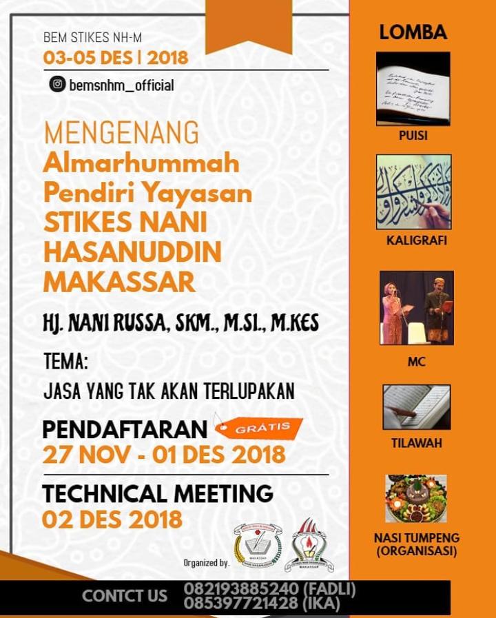 Perlombaan Mengenang Jasa Yang Tak Terlupakan Stikes Nani Hasanuddin Makassar