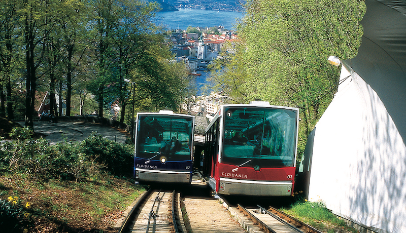 挪威 | 2022搭全新弗洛伊恩纜車Floibanan眺望卑爾根市景