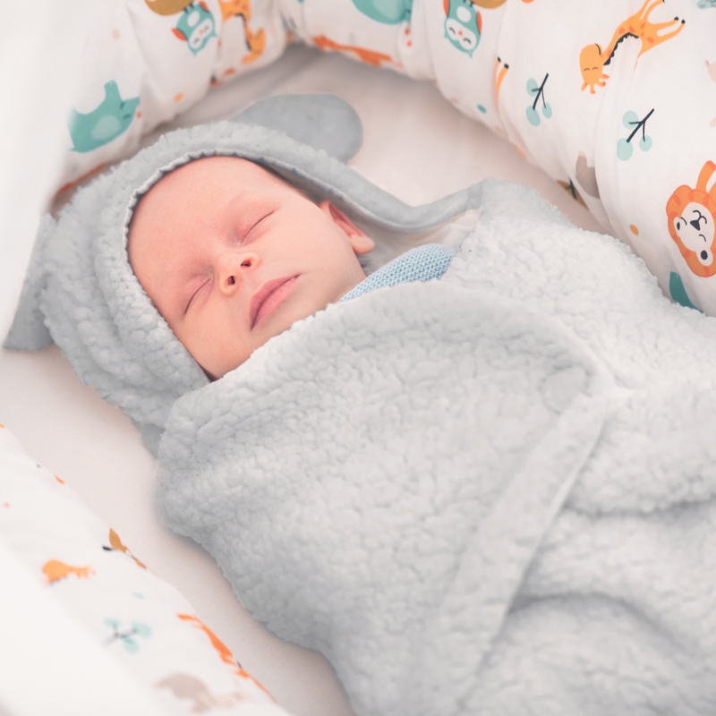Baby Einschlagdecke BÄR Wickel Decke Einlage Auflage Fuß