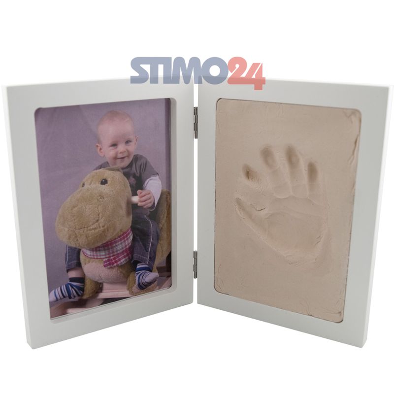 Bilderrahmen Gipsabdruck SET Abdruckset Handabdruck Fußabdruck Baby