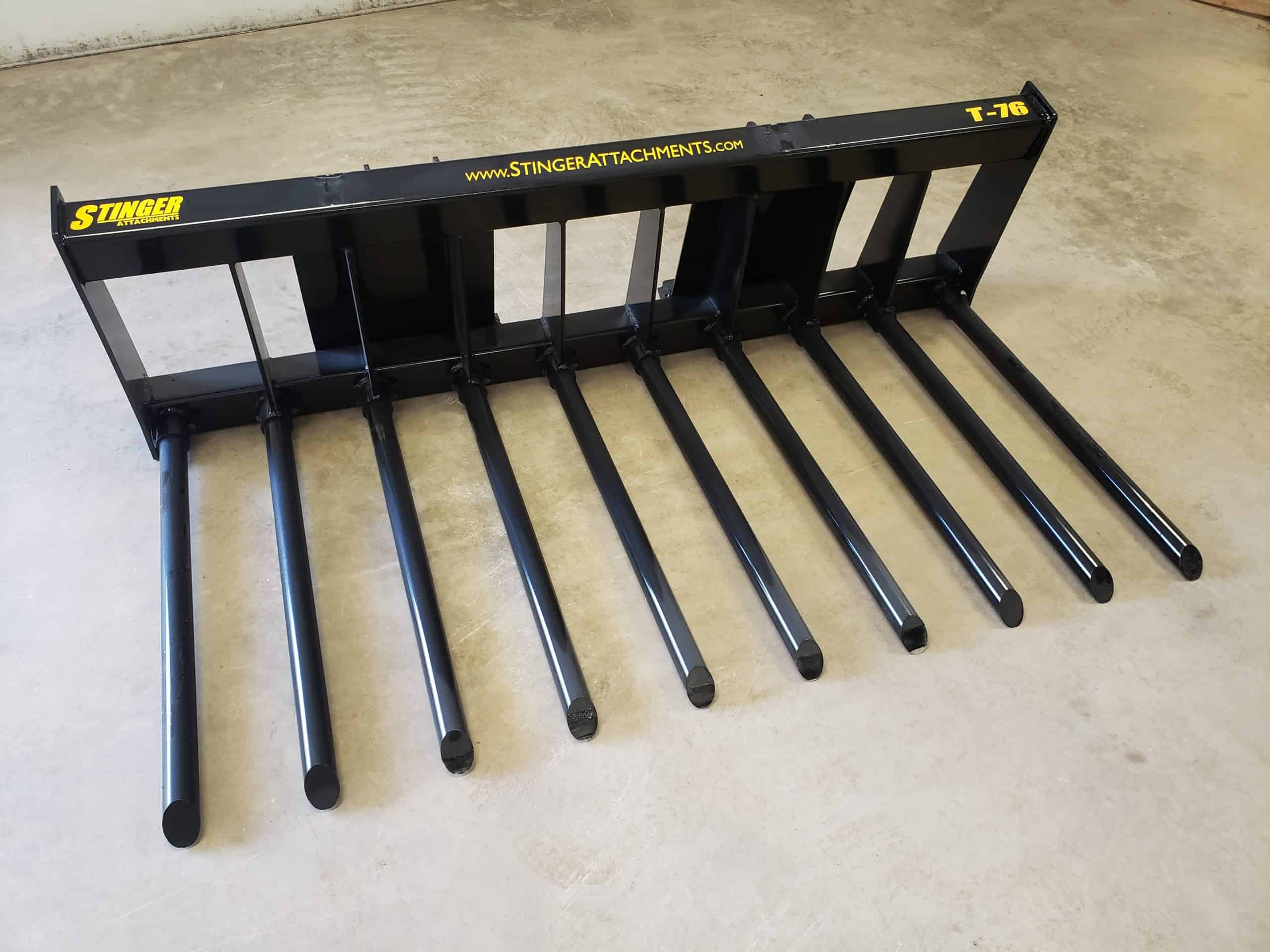 Skid Steer Tine Manure Bucket for Sale Stinger Attachments