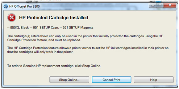 HP LaserJet – Unable to scan when the cartridge status.