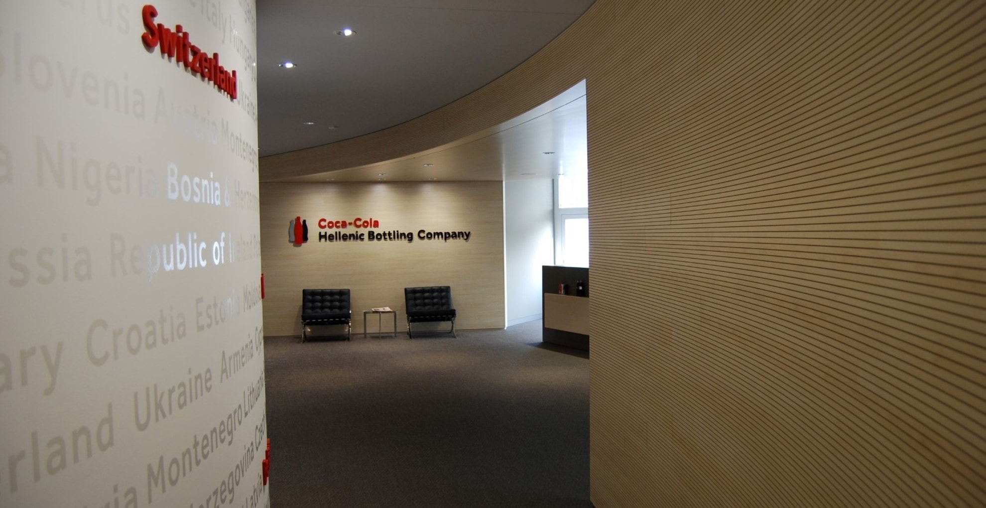Award winning office design of CocaCola HBC's headquarters