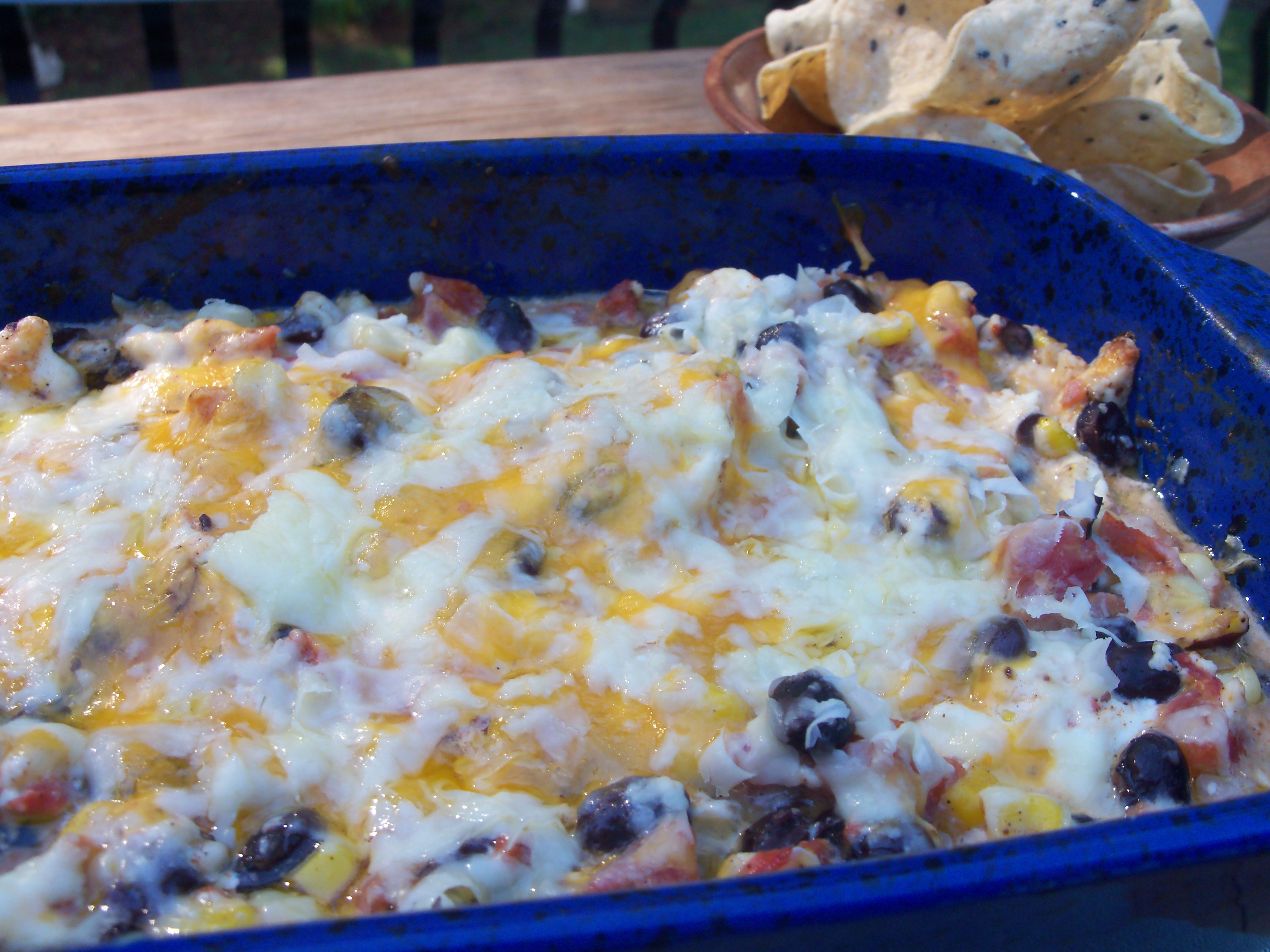 Hot Black Bean & Corn Dip