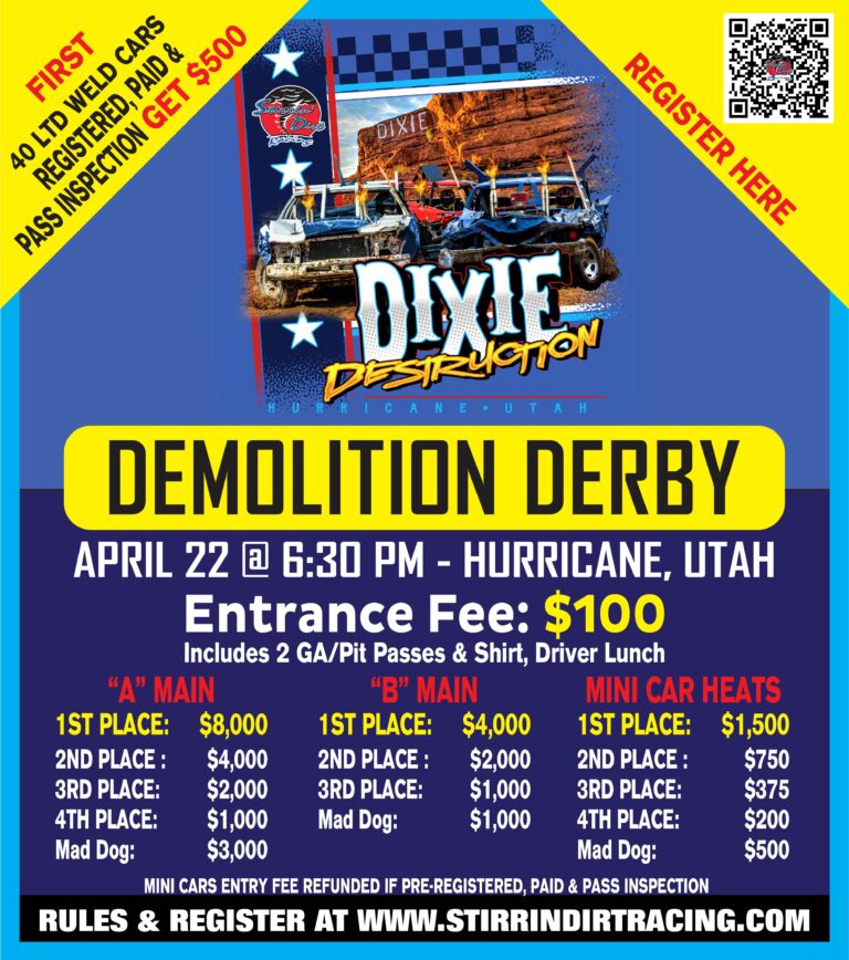 Dixie Destruction Update Stirrin' Dirt Racing