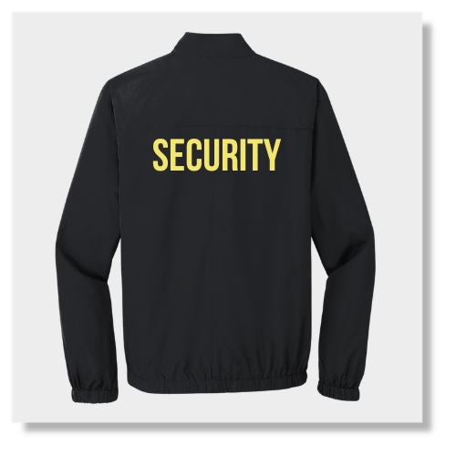 Security Jacket Custom Windbreakers Uniforms