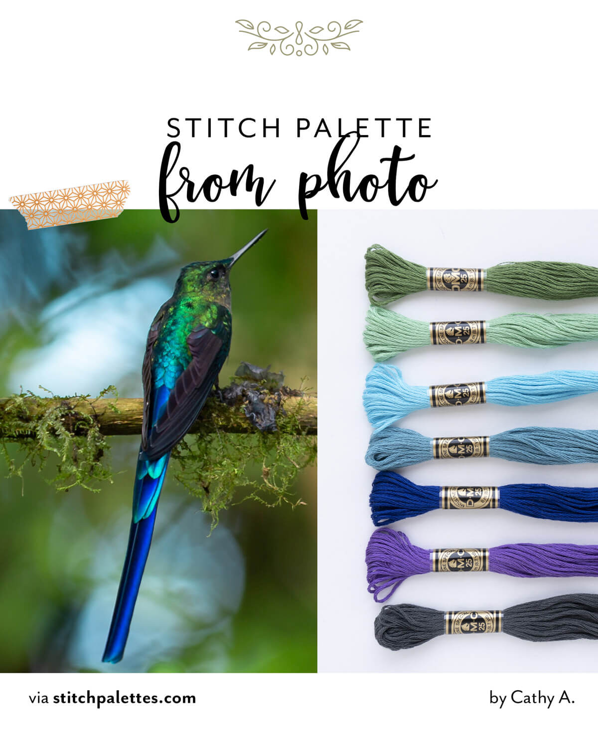 Beautiful thread color combinations for your embroidery, with an online