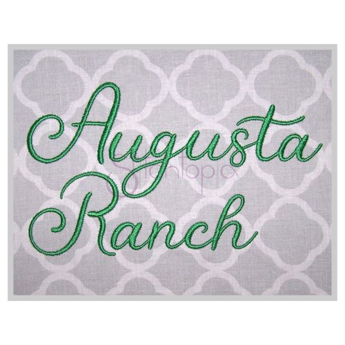 Augusta Ranch Embroidery Font .75" 1" 1.25" 1.5" 2" Stitchtopia