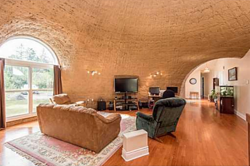 Unusual monolithic dome home for sale on Dwyer Hill Stittsville