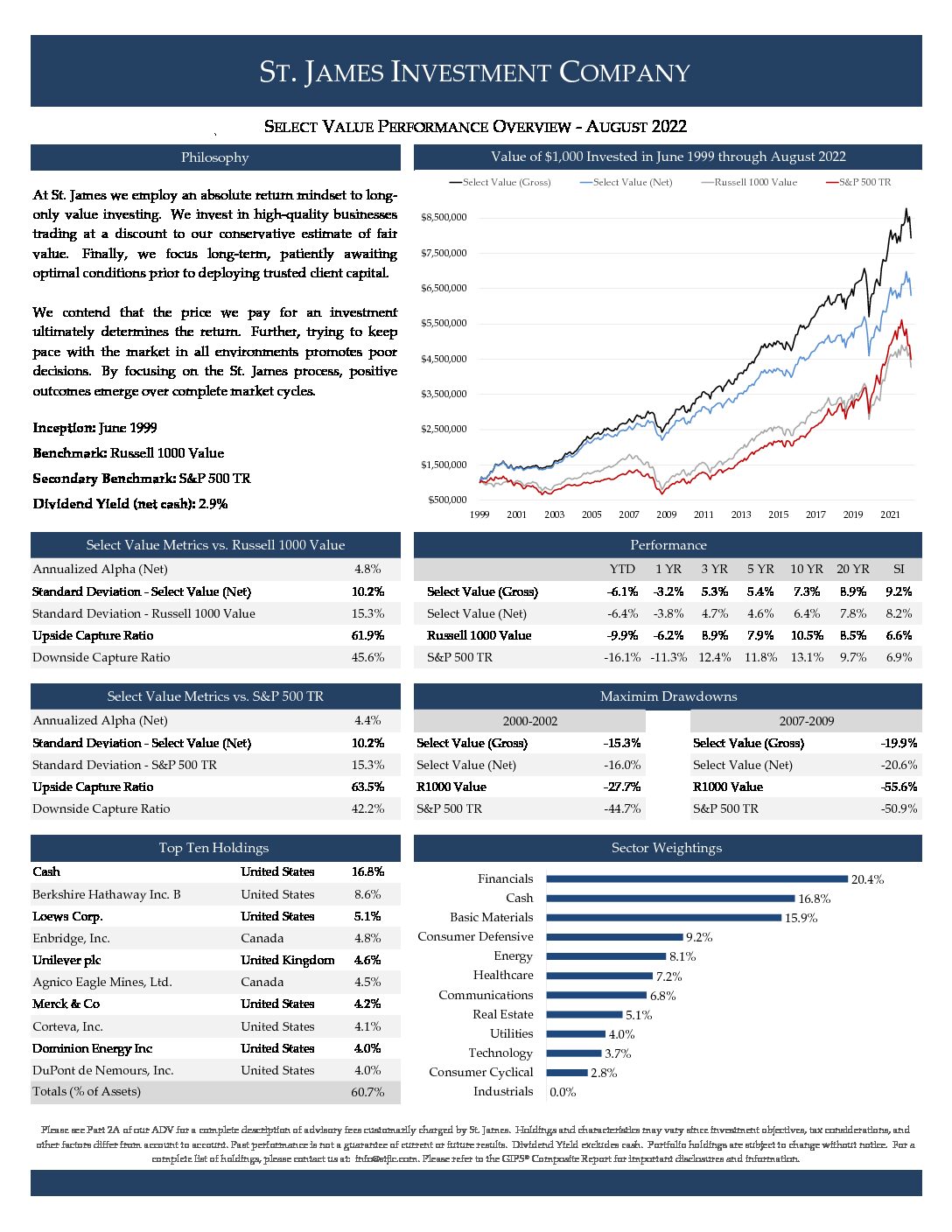 Performance St. James Investment Company