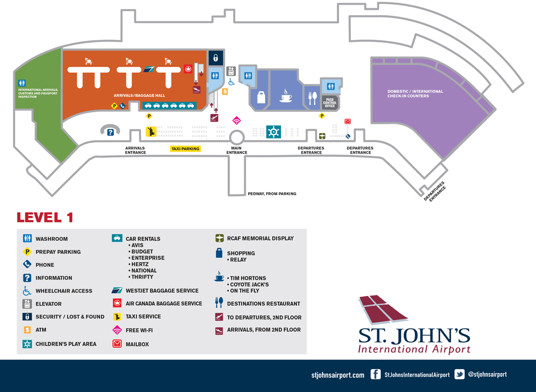 Maps St. John's International Airport