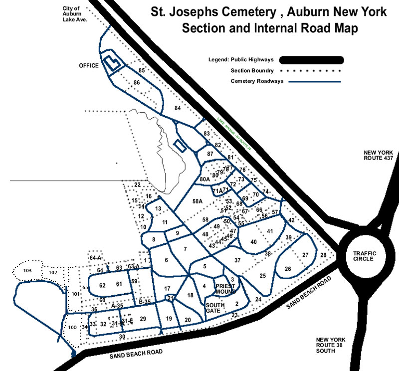 Find Us On Google Maps St Joseph's Cemetery Auburn NY