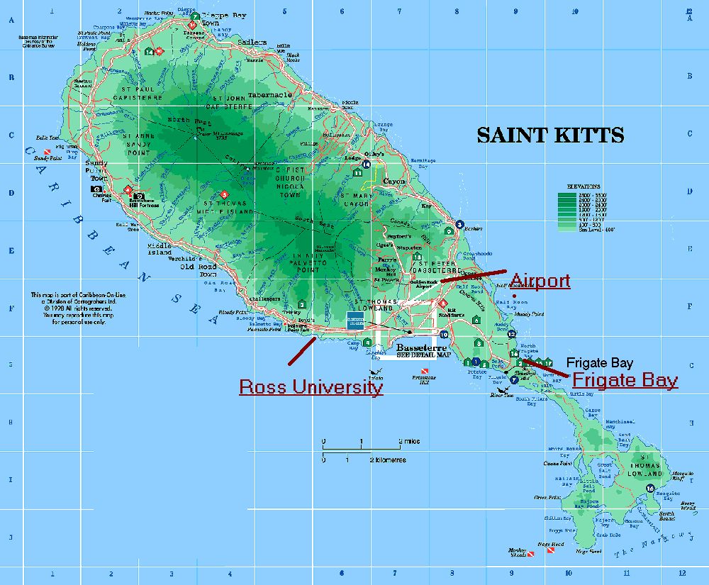 St. Kitts Maps