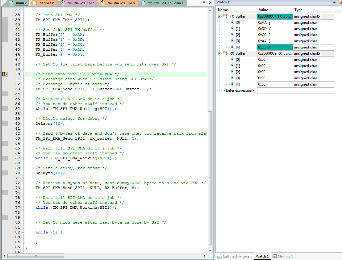 Library 56 Extend SPI with DMA for STM32F4xx STM32F4 Discovery