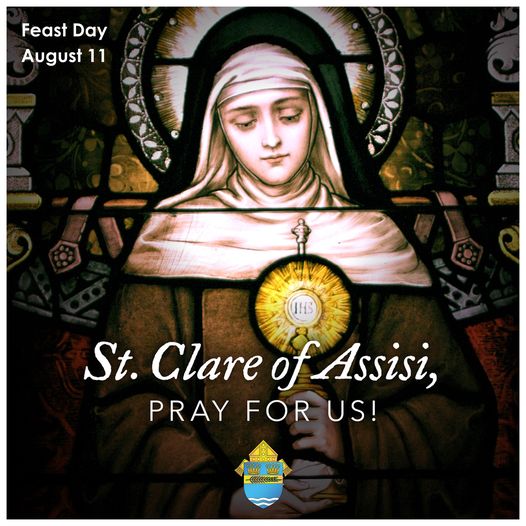 St Clare of Assisi, August 11th Feast Day St. Mark the Evangelist Parish