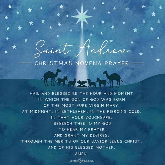 Saint Andrew Christmas Novena Prayer St. Mark the Evangelist Parish