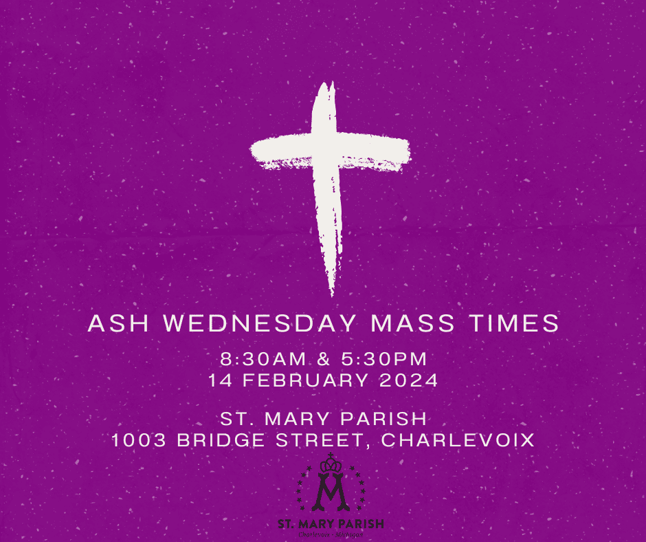 Ash Wednesday Mass Schedule St. Mary Church