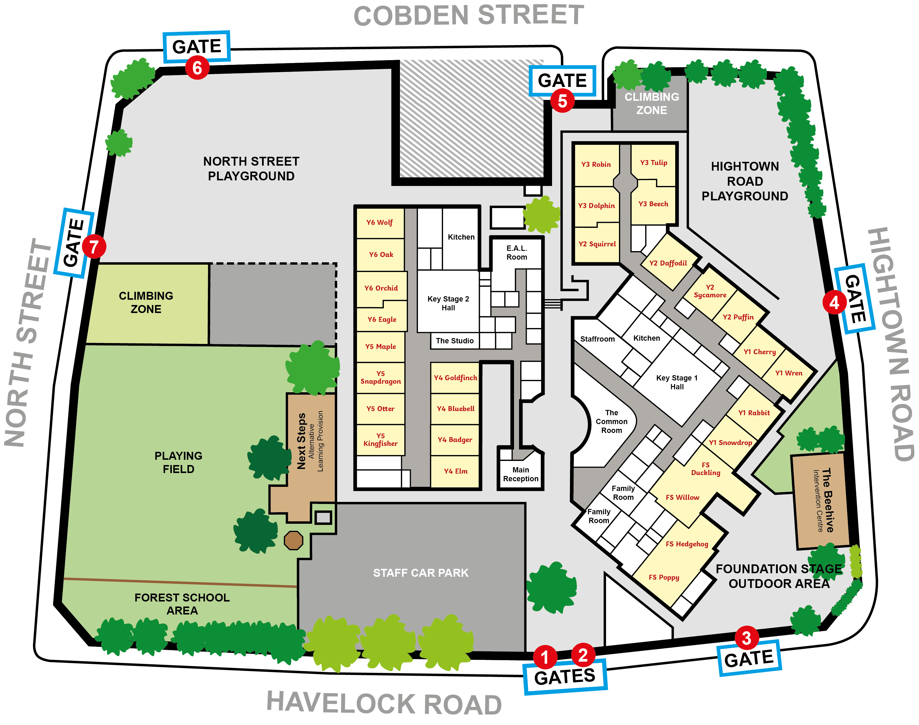 Map of the school St. Matthew's Primary School, Luton