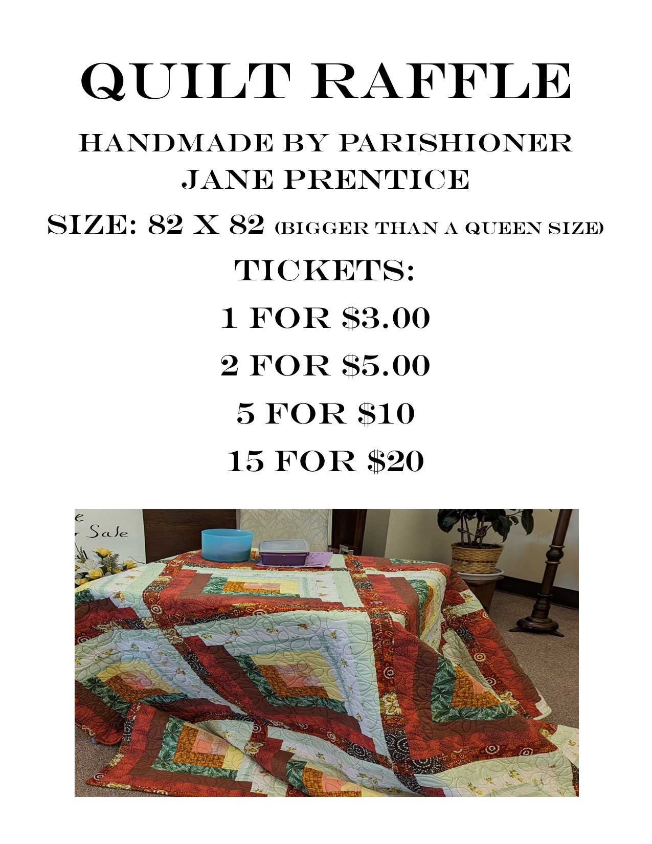 QuiltRaffle Saint Maximilian Kolbe Parish