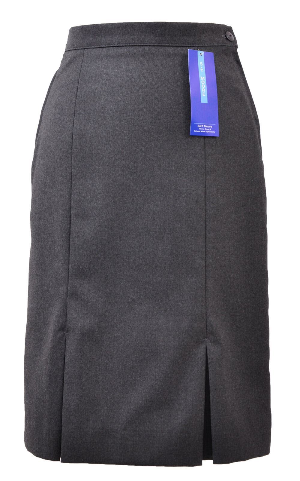 S&T Moore. Grey Kick Pleat Skirt S&T