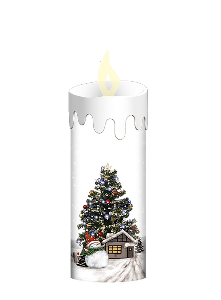 LED Musical Christmas Candle St Nicholas Christmas Cave