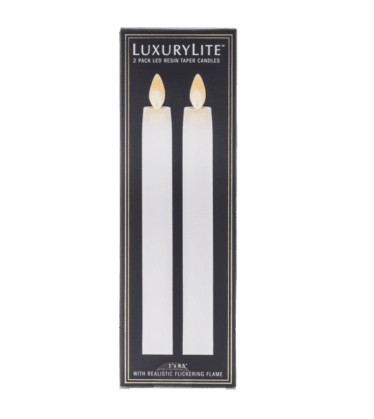 LuxuryLite LED Taper Candle Set Three Colors Christmas