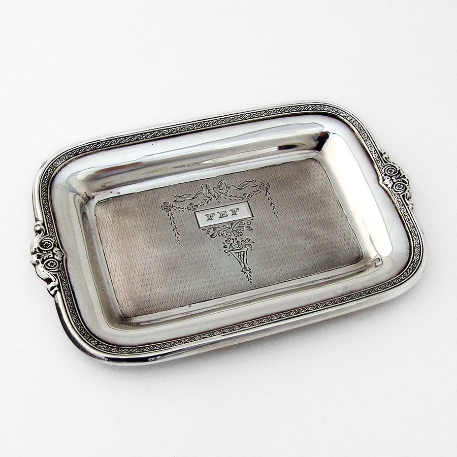 Engine Turned Engraved Dresser Tray International Sterling Silver eBay