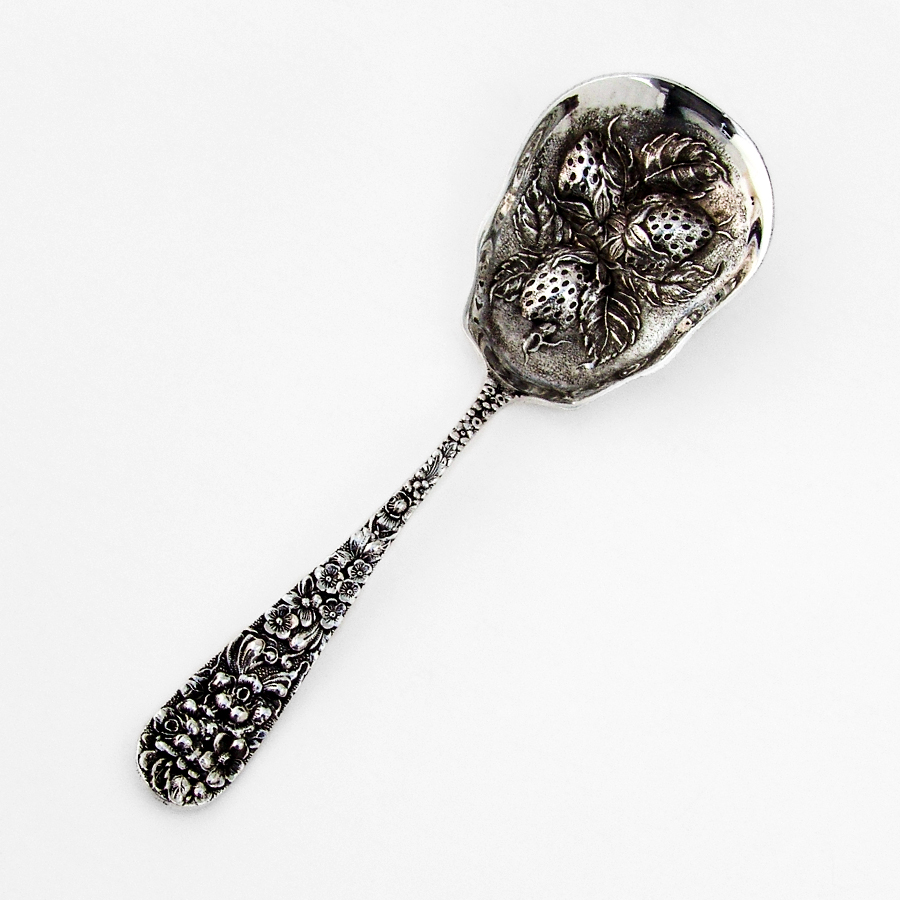 Stieff Rose Berry Spoon Strawberry Bowl Sterling Silver 1940 eBay