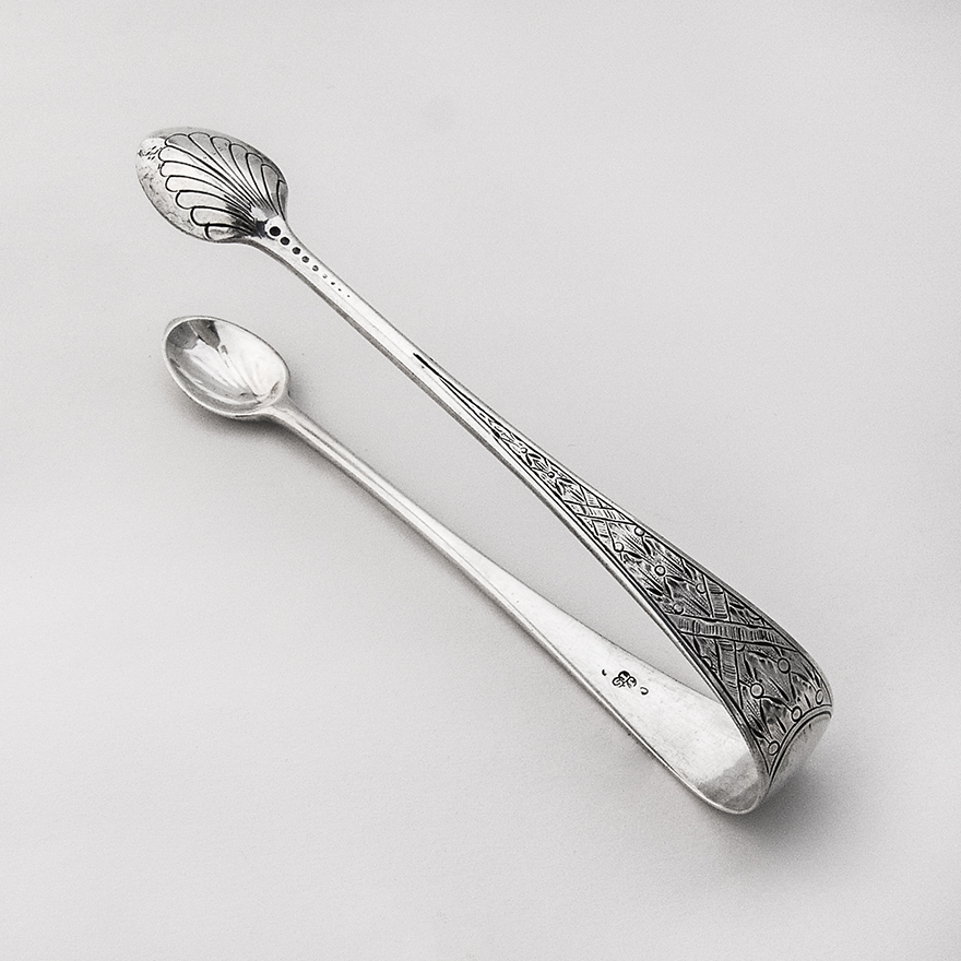 English Engraved Sugar Tongs Aldwinckle Slater Sterling Silver 1887 eBay
