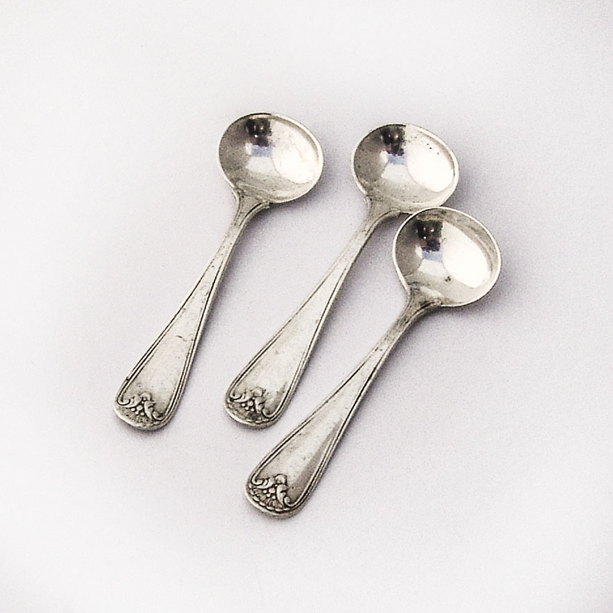 Bunker Hill Individual Salt Spoons Set Watson Sterling Silver 1910 eBay