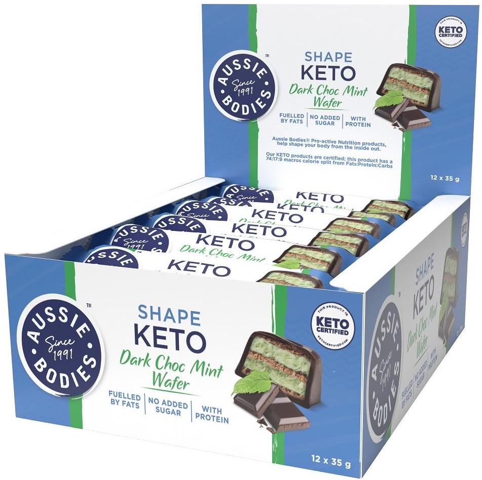Aussie Bodies KETO Wafer Dark Choc Mint 35g