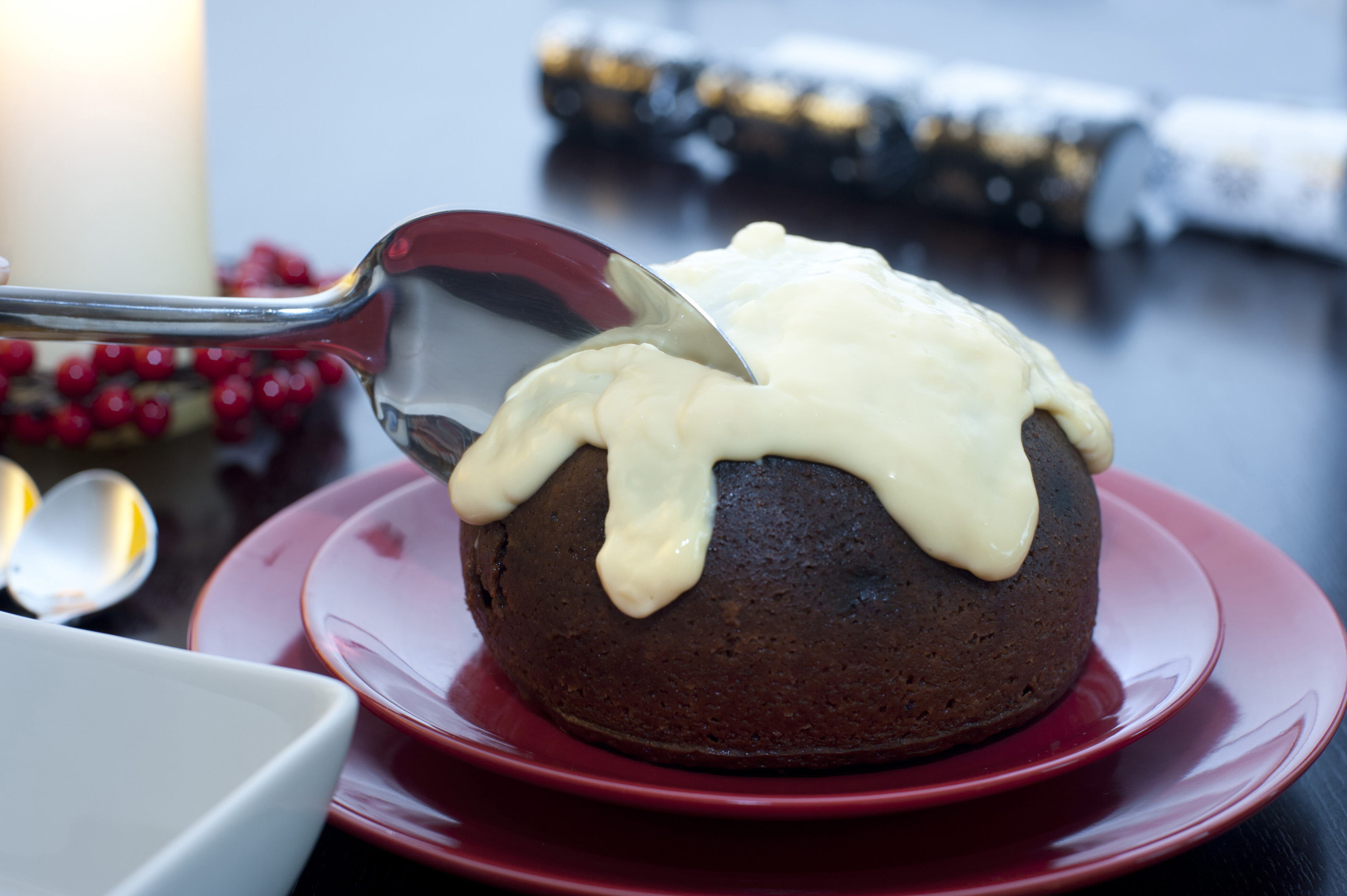 Christmas pudding with brandy sauce8217 Stockarch Free Stock Photos