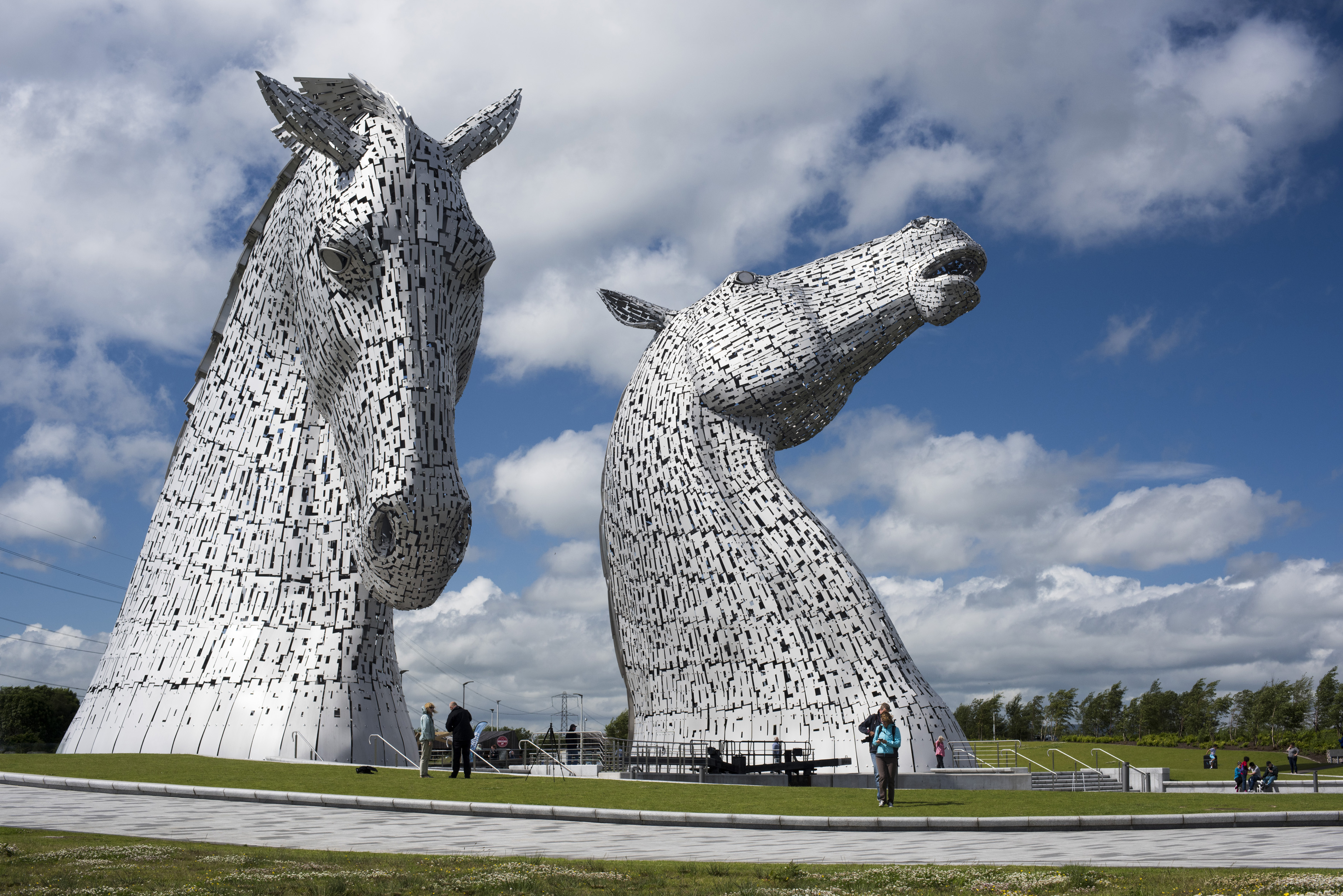Tourists viewing the Kelpies horse heads9564 Stockarch Free Stock Photos