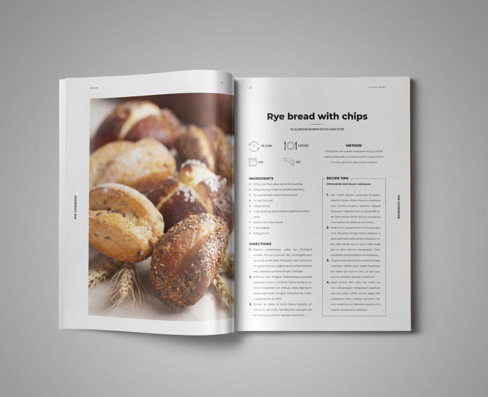 Cookbook Template StockInDesign