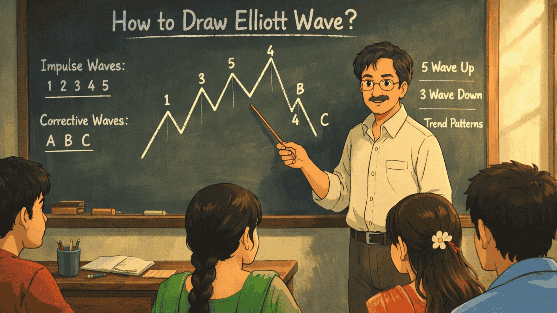 How To Draw Elliott Wave Step By Step Process