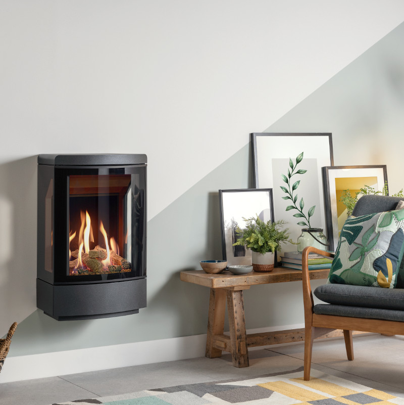 Gazco Loft Wall Mounted Gas Stoves Stoke Flame