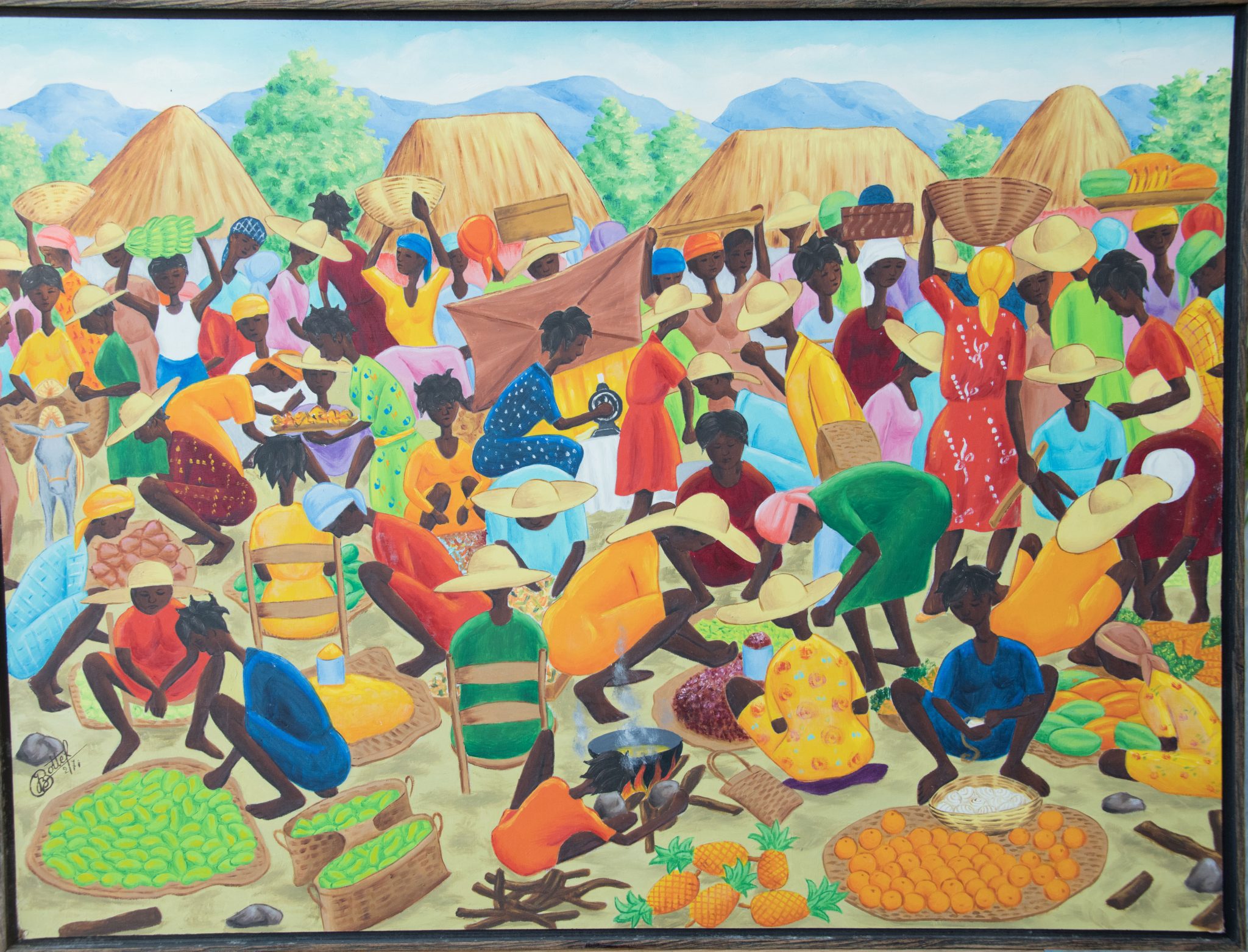 Market Scene (FA) JeanBaptiste Bottex • Stokes Haitian Art