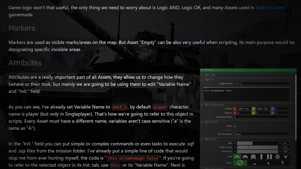 Arma 3 Scripting Guide