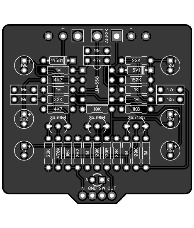 Muffler Noise Gate by PedalPCB - Stomp Box Schematics
